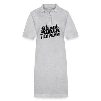 Almen statt Palmen Ski, Apres Ski, Wintersport - Stanley/Stella Frauen Bio-Polokleid PAIGER - Grau meliert - Vorne