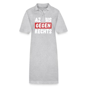 Azubis Gegen Rechts - Rechts Nein Danke - Stanley/Stella Frauen Bio-Polokleid PAIGER - Grau meliert - Vorne