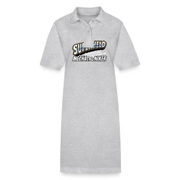 Superheld, clever getarnt als Mechatroniker - Stanley/Stella Frauen Bio-Polokleid PAIGER - Grau meliert - Vorne