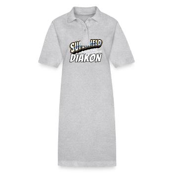 Superheld, clever getarnt als Diakon - Stanley/Stella Frauen Bio-Polokleid PAIGER - Grau meliert - Vorne