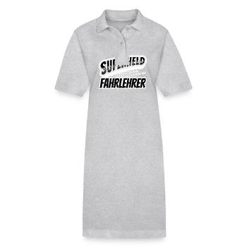 Superheld, clever getarnt als Fahrlehrer - Stanley/Stella Frauen Bio-Polokleid PAIGER - Grau meliert - Vorne