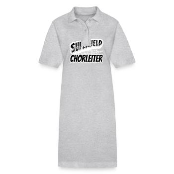 Superheld, clever getarnt als Chorleiter - Stanley/Stella Frauen Bio-Polokleid PAIGER - Grau meliert - Vorne