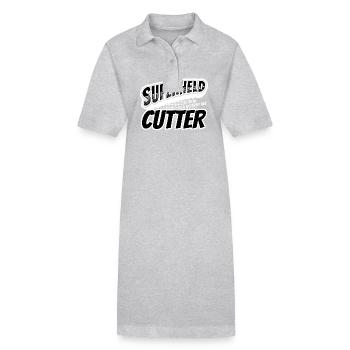Superheld, clever getarnt als Cutter - Stanley/Stella Frauen Bio-Polokleid PAIGER - Grau meliert - Vorne