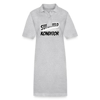 Superheld, clever getarnt als Konditor - Stanley/Stella Frauen Bio-Polokleid PAIGER - Grau meliert - Vorne