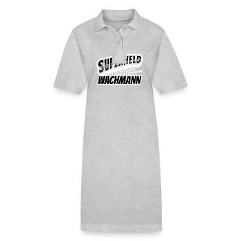 Superheld, clever getarnt als Wachmann - Stanley/Stella Frauen Bio-Polokleid PAIGER - Grau meliert - Vorne