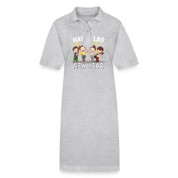 Laos Laote Laoten Lao Neujahr I Geschenk - Stanley/Stella Frauen Bio-Polokleid PAIGER - Grau meliert - Vorne