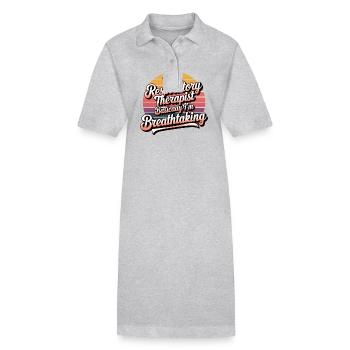 Respiratory Therapist I'm Breathtaking 8 - Stanley/Stella Frauen Bio-Polokleid PAIGER - Grau meliert - Vorne