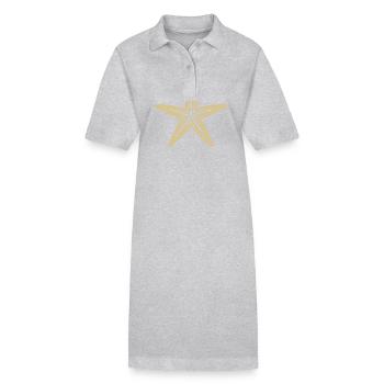 Étoile de mer Mer Animal Mer Vacances d’été - Robe polo bio PAIGER Stanley/Stella Femme - gris chiné - Devant