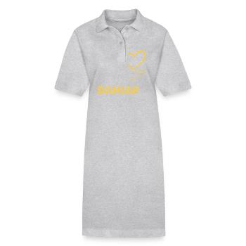 First name Damian - Stanley/Stella PAIGER Organic Women’s Polo Dress - heather grey - Front