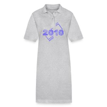 Geboren 2010 - Stanley/Stella Frauen Bio-Polokleid PAIGER - Grau meliert - Vorne