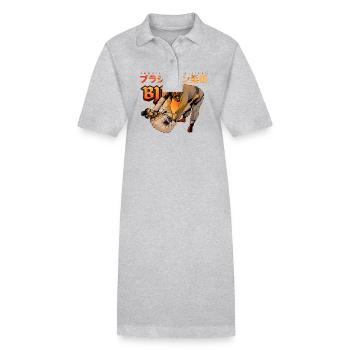 Jiu-Jitsu brésilien - Robe polo bio PAIGER Stanley/Stella Femme - gris chiné - Devant