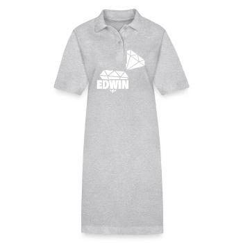 Edwin - Stanley/Stella Frauen Bio-Polokleid PAIGER - Grau meliert - Vorne
