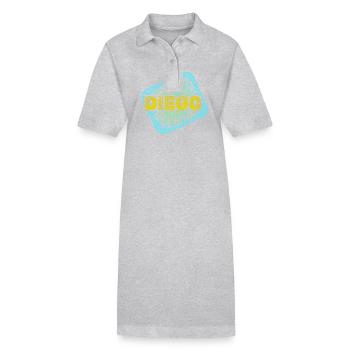 Diego als Freizeit - Stanley/Stella Frauen Bio-Polokleid PAIGER - Grau meliert - Vorne
