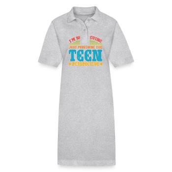 I'm Just Providing The Teen Perspective 2 - Stanley/Stella Frauen Bio-Polokleid PAIGER - Grau meliert - Vorne