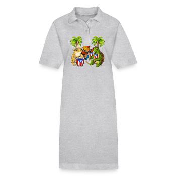 Puerto Rico Fiesta - Stanley/Stella Frauen Bio-Polokleid PAIGER - Grau meliert - Vorne