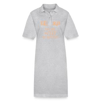 Aide Lenard - Robe polo bio PAIGER Stanley/Stella Femme - gris chiné - Devant