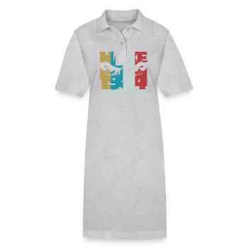 Make 1984 fiction again - Orwell - Stanley/Stella PAIGER Organic Women’s Polo Dress - heather grey - Front