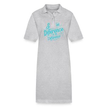 Baignade sur la plage et la mer sans plastique contre la pollution - Robe polo bio PAIGER Stanley/Stella Femme - gris chiné - Devant