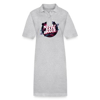 J’ai besoin de mon espace sûr, d’un espace libre - Robe polo bio PAIGER Stanley/Stella Femme - gris chiné - Devant