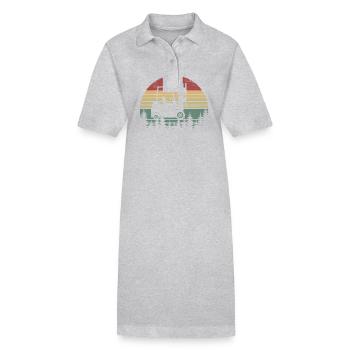 Funny Forklift Driver Art - Forklift Operator - Stanley/Stella PAIGER Organic Women’s Polo Dress - heather grey - Front