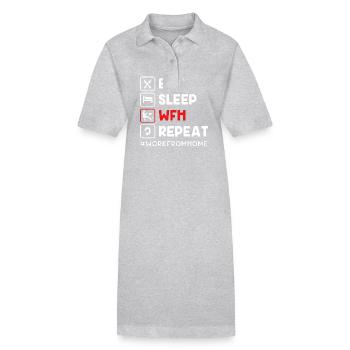 Remote Homeoffice - Stanley/Stella Frauen Bio-Polokleid PAIGER - Grau meliert - Vorne