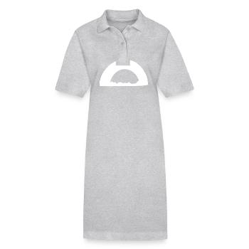 Arc Symbole Forme Herbe Ligne - Robe polo bio PAIGER Stanley/Stella Femme - gris chiné - Devant