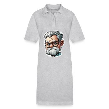 Médecin / professionnel de la santé / médecin / profession / spécialiste - Robe polo bio PAIGER Stanley/Stella Femme - gris chiné - Devant