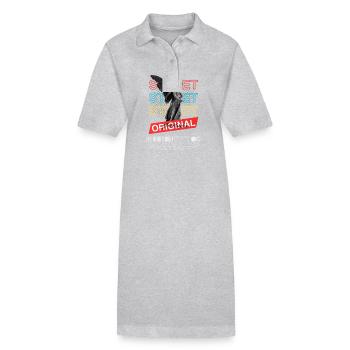 Angel Street Original Streetwear - Robe polo bio PAIGER Stanley/Stella Femme - gris chiné - Devant