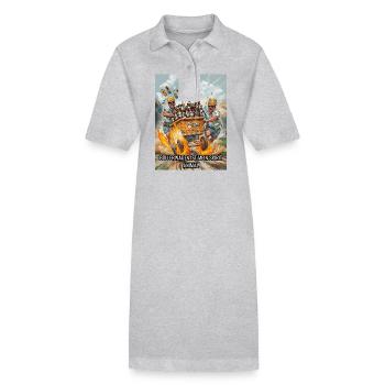 Charrette à bras boisson boisson cadeau - Robe polo bio PAIGER Stanley/Stella Femme - gris chiné - Devant