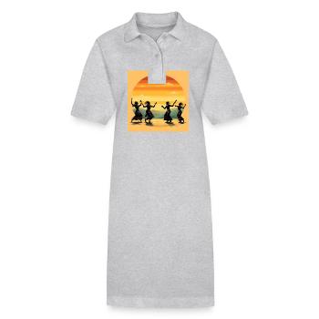 Honduras Catracha Stolz Geschenk - Stanley/Stella Frauen Bio-Polokleid PAIGER - Grau meliert - Vorne
