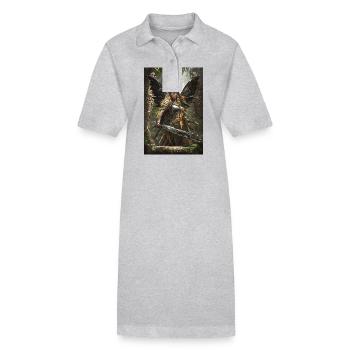 Guerrier Mythologie Mythe Cadeau - Robe polo bio PAIGER Stanley/Stella Femme - gris chiné - Devant