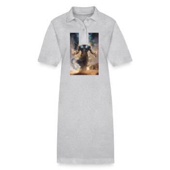 Gini Mythologie Mythe Cadeau - Robe polo bio PAIGER Stanley/Stella Femme - gris chiné - Devant