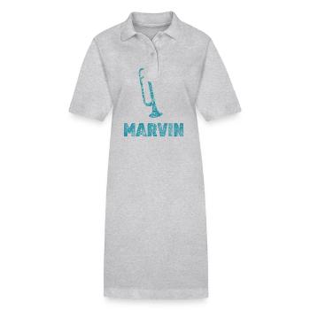 Brass band Marvin - Stanley/Stella PAIGER Organic Women’s Polo Dress - heather grey - Front