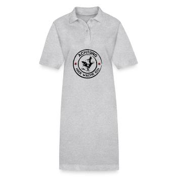 hier wache ich fuer weissen Hintergrund - Stanley/Stella Frauen Bio-Polokleid PAIGER - Grau meliert - Vorne
