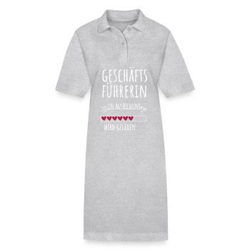 Geschäftsführerin Chefin CEO Ausbildung Geschenk - Stanley/Stella Frauen Bio-Polokleid PAIGER - Grau meliert - Vorne