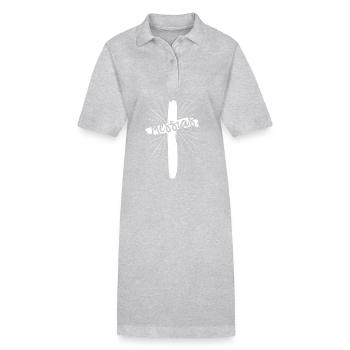 Messie - Robe polo bio PAIGER Stanley/Stella Femme - gris chiné - Devant