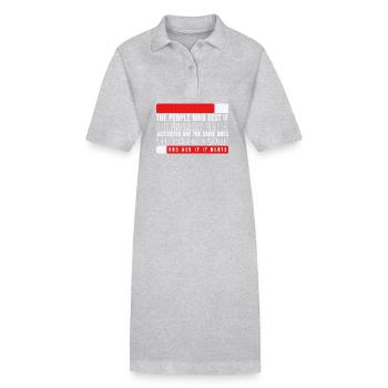 Friendly Fire Wound Test Meme - Stanley/Stella PAIGER Organic Women’s Polo Dress - heather grey - Front