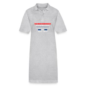 Choisir la vie et les RPG - Robe polo bio PAIGER Stanley/Stella Femme - gris chiné - Devant