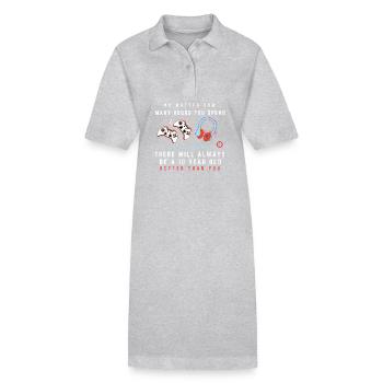 Spielrivalität Witz Abschlag - Stanley/Stella Frauen Bio-Polokleid PAIGER - Grau meliert - Vorne