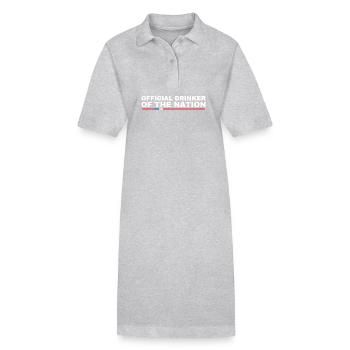 Buveur officiel de la nation - Robe polo bio PAIGER Stanley/Stella Femme - gris chiné - Devant