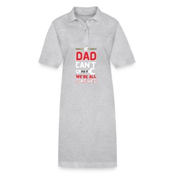 Papa Flick-Humor-Tee - Stanley/Stella Frauen Bio-Polokleid PAIGER - Grau meliert - Vorne