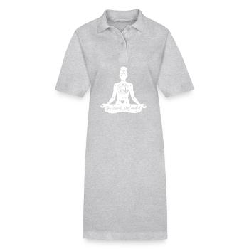 Yoga Kunst #13 - Stanley/Stella Frauen Bio-Polokleid PAIGER - Grau meliert - Vorne