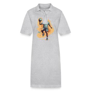 Handballspieler Streetwear Ikonischer Style - Stanley/Stella Frauen Bio-Polokleid PAIGER - Grau meliert - Vorne