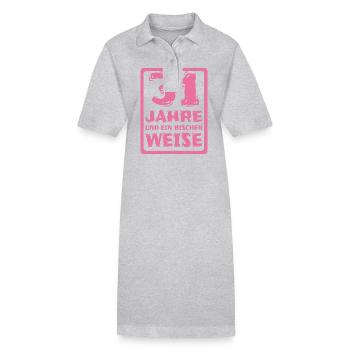 Age 31 - Stanley/Stella PAIGER Organic Women’s Polo Dress - heather grey - Front
