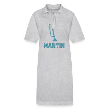Martin en tant que fanfare - Robe polo bio PAIGER Stanley/Stella Femme - gris chiné - Devant