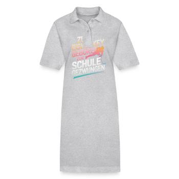 Hockey Hockey Sports Hockey Players - Stanley/Stella PAIGER Organic Women’s Polo Dress - heather grey - Front
