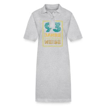 Age 93 - Stanley/Stella PAIGER Organic Women’s Polo Dress - heather grey - Front