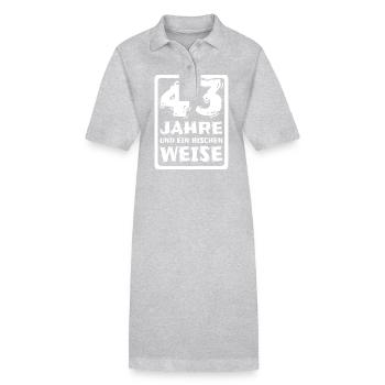 Weisheit 43 - Stanley/Stella Frauen Bio-Polokleid PAIGER - Grau meliert - Vorne