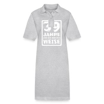 Age 39 - Stanley/Stella PAIGER Organic Women’s Polo Dress - heather grey - Front