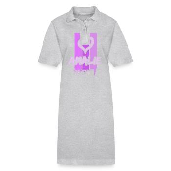 Geschenk für Amalie - Stanley/Stella Frauen Bio-Polokleid PAIGER - Grau meliert - Vorne